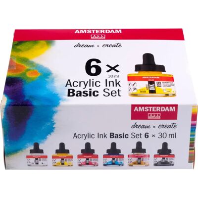Royal Talens Amsterdam Basisset Acrylinkt - Set Acrylinkt Royal Talens Amsterdam Basisset Acrylinkt - Set Acrylinkt