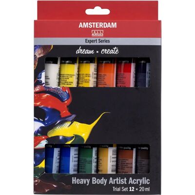 Zestaw Farb Akrylowych Expert Royal Talens - 12x20 ml Żywe Kolory Zestaw Farb Akrylowych Expert Royal Talens - 12x20 ml Żywe Kolory