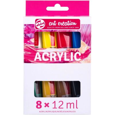 Talens - 9021808M - 12ml - 8 kleuren - Acrylverfset Talens - 9021808M - 12ml - 8 kleuren - Acrylverfset