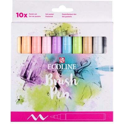 Zestaw Pędzli Ecoline Talens - Kolory Pastel do Akwareli i Kaligrafii Zestaw Pędzli Ecoline Talens - Kolory Pastel do Akwareli i Kaligrafii