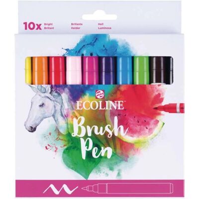 Zestaw Pędzli Ecoline od Royal Talens - 10 Kolorów Zestaw Pędzli Ecoline od Royal Talens - 10 Kolorów