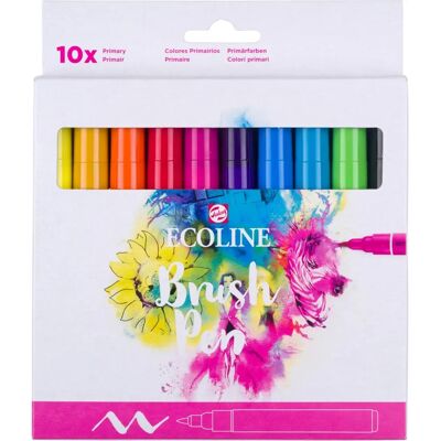 Talens Ecoline Brush Pen - Set med 10 stycken, assorterade för konst och illustration Talens Ecoline Brush Pen - Set med 10 stycken, assorterade för konst och illustration