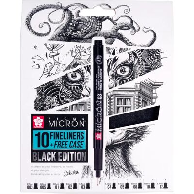 Zestaw Sakura Pigma Micron Edycja Czarna - Fineliner Zestaw Sakura Pigma Micron Edycja Czarna - Fineliner