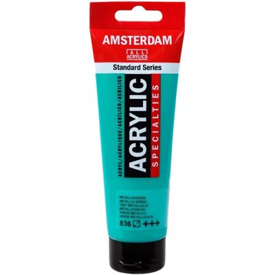 AMSTERDAM Acrylfarbe - Metallic Grün - 836 - Künstlerqualität AMSTERDAM Acrylfarbe - Metallic Grün - 836 - Künstlerqualität