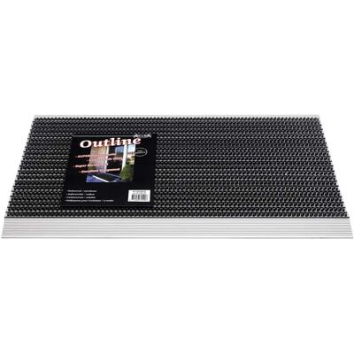 Aluminium-Türmatte mit schwarzem/grauem Rand - 50x80 cm - Türmatte Aluminium-Türmatte mit schwarzem/grauem Rand - 50x80 cm - Türmatte