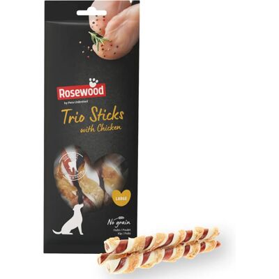 Pets Unlimited Grote Tricolor Kauwstaaf - Hondenspeelgoed Pets Unlimited Grote Tricolor Kauwstaaf - Hondenspeelgoed