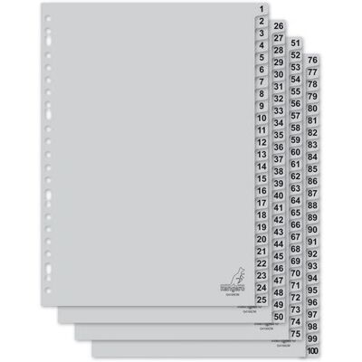 Kangaro G4100CM Grijze Genummerde Ordners - Ordners Kangaro G4100CM Grijze Genummerde Ordners - Ordners