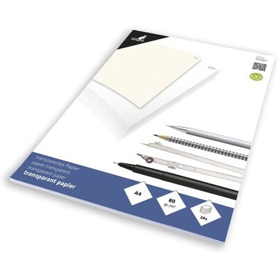 KANGARO Vegetalpapier A4 24 Blätter - Papierblock KANGARO Vegetalpapier A4 24 Blätter - Papierblock