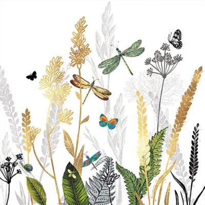 Générique 20 Serviettes Papier Fleurs Libellules - Serviettes en papier - Publicité Générique 20 Serviettes Papier Fleurs Libellules - Serviettes en papier - Publicité