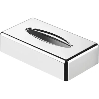 Geesa Boîte de Kleenex - Fixation murale ou autoportante, Chrome, ABS Geesa Boîte de Kleenex - Fixation murale ou autoportante, Chrome, ABS