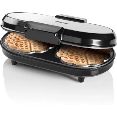 Bestron Waffeleisen ADWM730S - Herzförmige, Silber Bestron Waffeleisen ADWM730S - Herzförmige, Silber