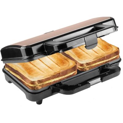 Bestron XL Szendvicskészítő - Automatikus hőmérséklet-szabályozás - Réz Bestron XL Szendvicskészítő - Automatikus hőmérséklet-szabályozás - Réz