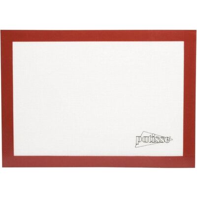 Patisse Silikon Backmatte - 52x32cm - Rot/Weiß - Backmatte Patisse Silikon Backmatte - 52x32cm - Rot/Weiß - Backmatte