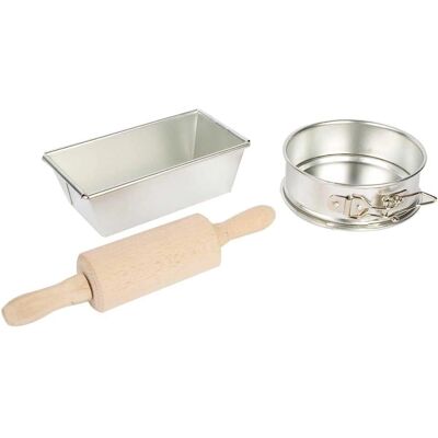Patisse Backset-Kinder 3-teilig, Backform, Silber Patisse Backset-Kinder 3-teilig, Backform, Silber