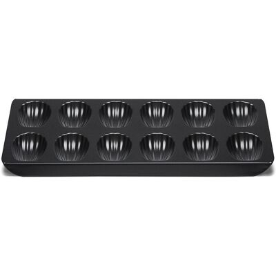Moule à madeleines Patisse Noir Antiadhésif - 12 Empreintes - 40cm Moule à madeleines Patisse Noir Antiadhésif - 12 Empreintes - 40cm