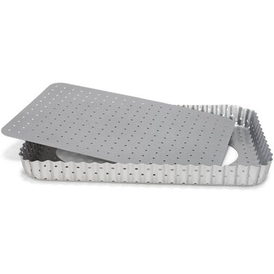 Patisse Silver-top perforated quiche pan - 32x22cm, removable bottom Patisse Silver-top perforated quiche pan - 32x22cm, removable bottom