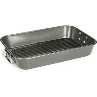 Patisse P05680 Plat à Rôtir avec Grille - 30x22cm, Antiadhésif - Publicité Patisse P05680 Plat à Rôtir avec Grille - 30x22cm, Antiadhésif - Publicité