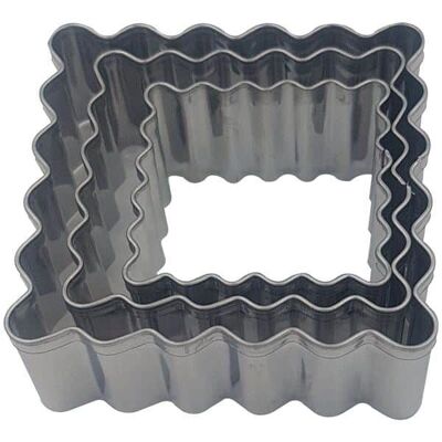 Wilton Edelstahl-Ausstechset - Quadratische Formen, Verschiedene Größen Wilton Edelstahl-Ausstechset - Quadratische Formen, Verschiedene Größen