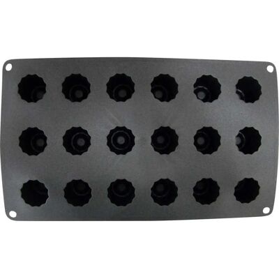 Moule en Silicone Noir Patisse pour 6 Mini Donuts - Moule - Publicité Moule en Silicone Noir Patisse pour 6 Mini Donuts - Moule - Publicité