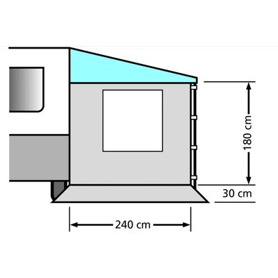 Eurotrail 21720 Zijwand voor Kombi - Kampeeraccessoire Eurotrail 21720 Zijwand voor Kombi - Kampeeraccessoire