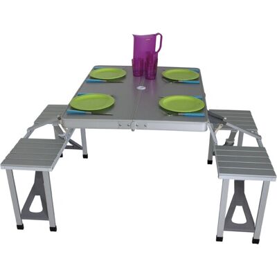 Eurotrail Limoux Kampeer Tafel - Opvouwbaar, 86x68cm, Grijs Eurotrail Limoux Kampeer Tafel - Opvouwbaar, 86x68cm, Grijs