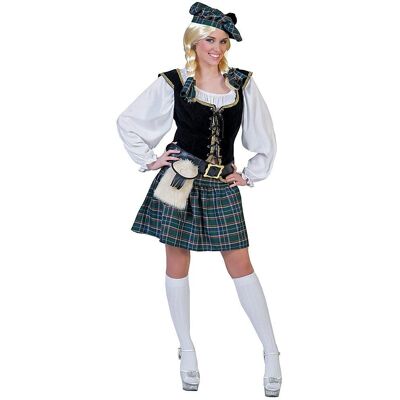 Feestbazaar Lady Scottish Costume - Green 44/46 - Lady Highland Dress Feestbazaar Lady Scottish Costume - Green 44/46 - Lady Highland Dress