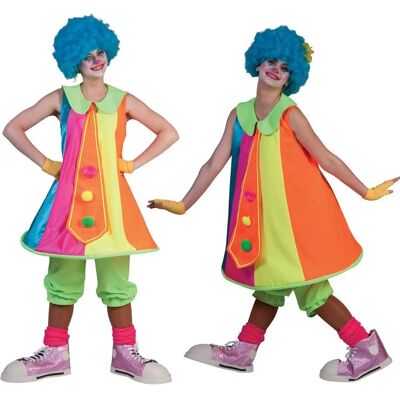 Karneval & Fasching Kostüme.com Buntes Damen Clown Kostüm mit Krawatte Karneval & Fasching Kostüme.com Buntes Damen Clown Kostüm mit Krawatte