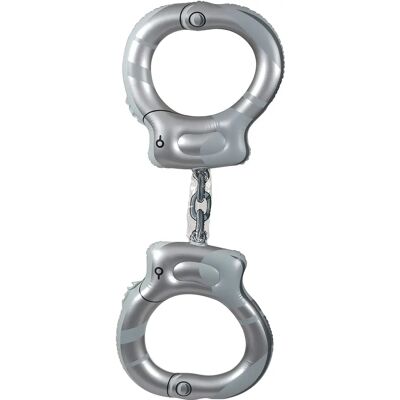 JADEO Giant inflatable handcuffs - Gray - 130 cm Inflatable Police Handcuffs JADEO Giant inflatable handcuffs - Gray - 130 cm Inflatable Police Handcuffs