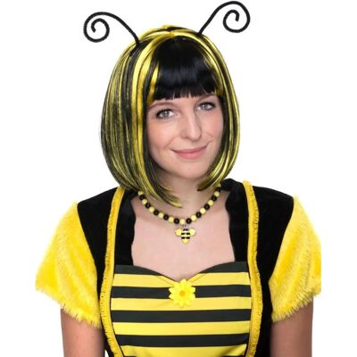 Espa Britt Krátká Černá Žlutá Faux Bob Paruka Espa Britt Krátká Černá Žlutá Faux Bob Paruka