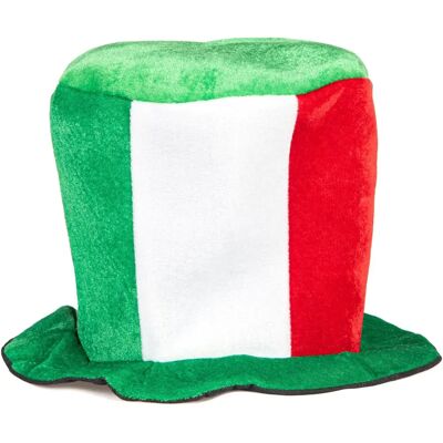 Personage Chapeau Haut Italie Vert Blanc Rouge - Chapeau - Publicité Personage Chapeau Haut Italie Vert Blanc Rouge - Chapeau - Publicité