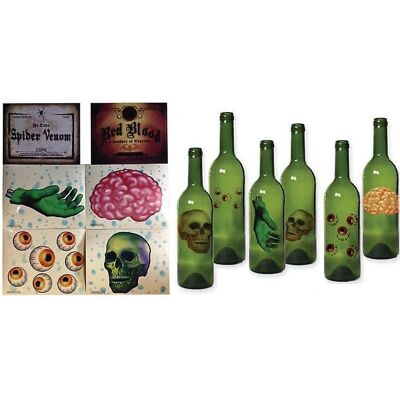 JADEO Model Self-Adhesive Halloween Bottle Decorations - Halloween JADEO Model Self-Adhesive Halloween Bottle Decorations - Halloween