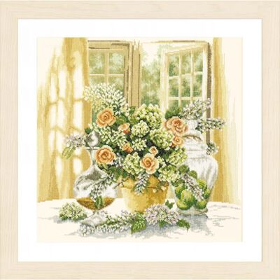 Zestaw do haftu krzyżykowego Lanarte 40x40 cm - Kość słoniowa Zestaw do haftu krzyżykowego Lanarte 40x40 cm - Kość słoniowa