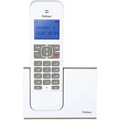 Téléphone sans fil Profoon PDX-8400 WT/TE - Avec ID d'appel - Publicité Téléphone sans fil Profoon PDX-8400 WT/TE - Avec ID d'appel - Publicité