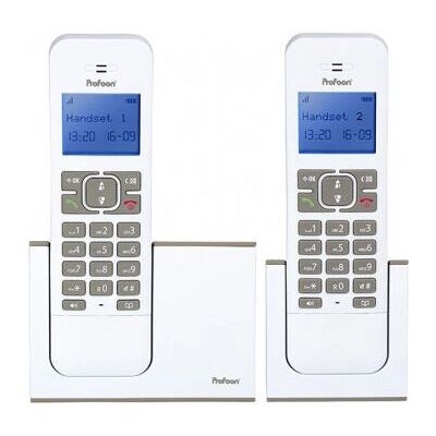 Profoon PDX-8420 WT/TE DECT Duo - Bezdrátové Telefony s 2 Sluchátky Profoon PDX-8420 WT/TE DECT Duo - Bezdrátové Telefony s 2 Sluchátky
