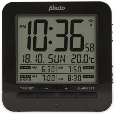 Alecto AK-20 Digital Alarm Clock - Thermometer - Black Alecto AK-20 Digital Alarm Clock - Thermometer - Black
