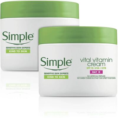 Crème de Jour Vitamin Simple SPF15 - Peau sensible - 50ml - Publicité Crème de Jour Vitamin Simple SPF15 - Peau sensible - 50ml - Publicité
