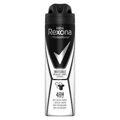Rexona Men Invisible on Black + White Clothes Antiperspirant Spray - Deodorant Rexona Men Invisible on Black + White Clothes Antiperspirant Spray - Deodorant