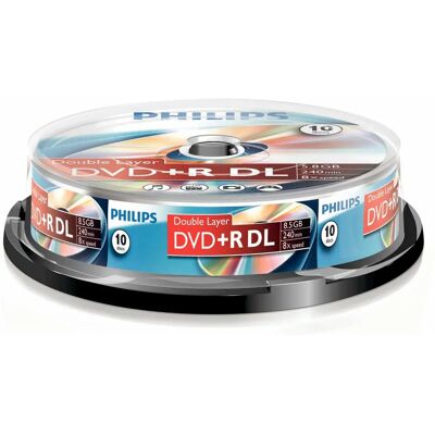 Philips DR8S8B10F/00 DVD+R DL 8,5 GB - DVD Philips DR8S8B10F/00 DVD+R DL 8,5 GB - DVD