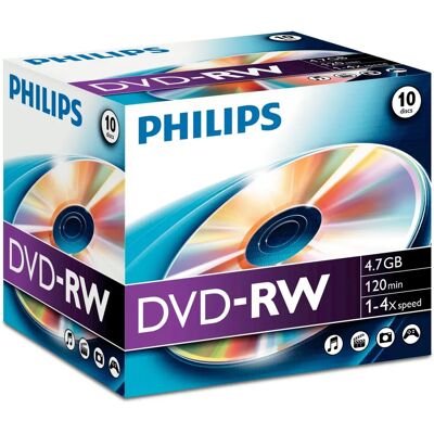 Philips DN4S4J10C/00 - DVD en blanco 4.7GB 10 pcs Philips DN4S4J10C/00 - DVD en blanco 4.7GB 10 pcs