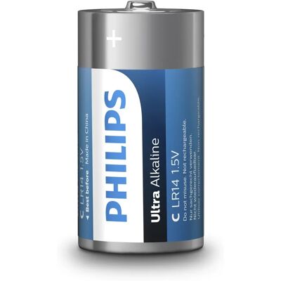 Pile Ultra Alcaline Philips LR14E2B/10 - Ménage - Publicité Pile Ultra Alcaline Philips LR14E2B/10 - Ménage - Publicité