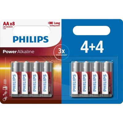 Philips Power Alkaline LR6P8BP/10 - Batería Philips Power Alkaline LR6P8BP/10 - Batería