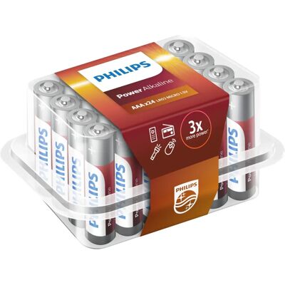 Philips Power Alkaline LR03P24P/10 Huishoudbatterij - Huis... Philips Power Alkaline LR03P24P/10 Huishoudbatterij - Huis...