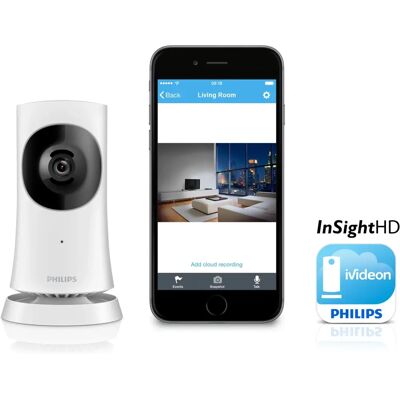 Cámara de seguridad Philips M120E/10 - HD 720p, Wi-Fi, visión nocturna Cámara de seguridad Philips M120E/10 - HD 720p, Wi-Fi, visión nocturna