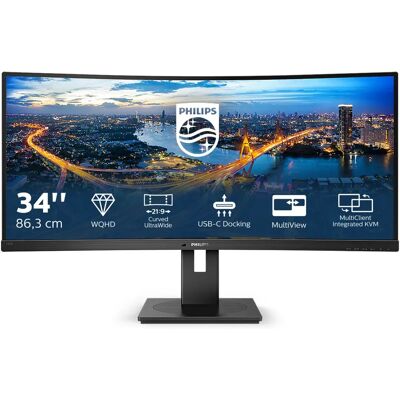 Philips 346B1C/00 34" zakrzywiony monitor - 3440x1440 - Czarny Philips 346B1C/00 34" zakrzywiony monitor - 3440x1440 - Czarny