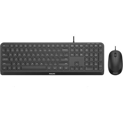 Ensemble clavier-souris Philips SPT6207B/34 - Noir - Publicité Ensemble clavier-souris Philips SPT6207B/34 - Noir - Publicité