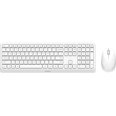 Ensemble Clavier et Souris Sans Fil Philips SPT6307W/34 - Blanc Anglais - Publicité Ensemble Clavier et Souris Sans Fil Philips SPT6307W/34 - Blanc Anglais - Publicité