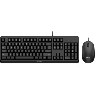 Philips Série 2000 SPT6207BL/16 Clavier Souris - Clavier et souris - Filaire - Noir - Publicité Philips Série 2000 SPT6207BL/16 Clavier Souris - Clavier et souris - Filaire - Noir - Publicité