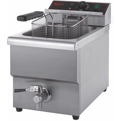 Friteuse électrique professionnelle de 8 litres avec robinet de vidange - Publicité Friteuse électrique professionnelle de 8 litres avec robinet de vidange - Publicité