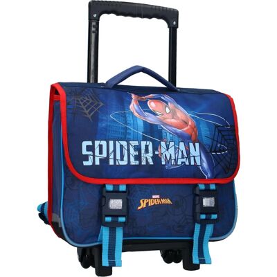 Sac à dos à roulettes Spiderman - Grande capacité, Bandes réfléchissantes Sac à dos à roulettes Spiderman - Grande capacité, Bandes réfléchissantes