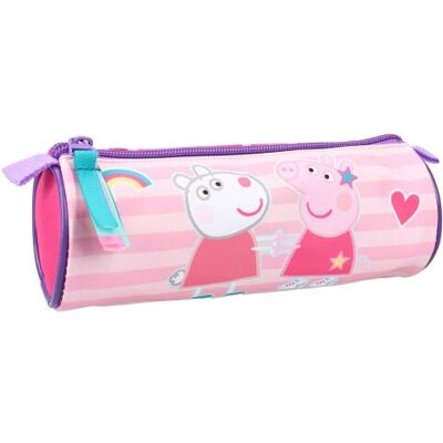 Trousse en polyester rose douce Peppa Pig 007-2156 - Étui à crayons - Publicité Trousse en polyester rose douce Peppa Pig 007-2156 - Étui à crayons - Publicité
